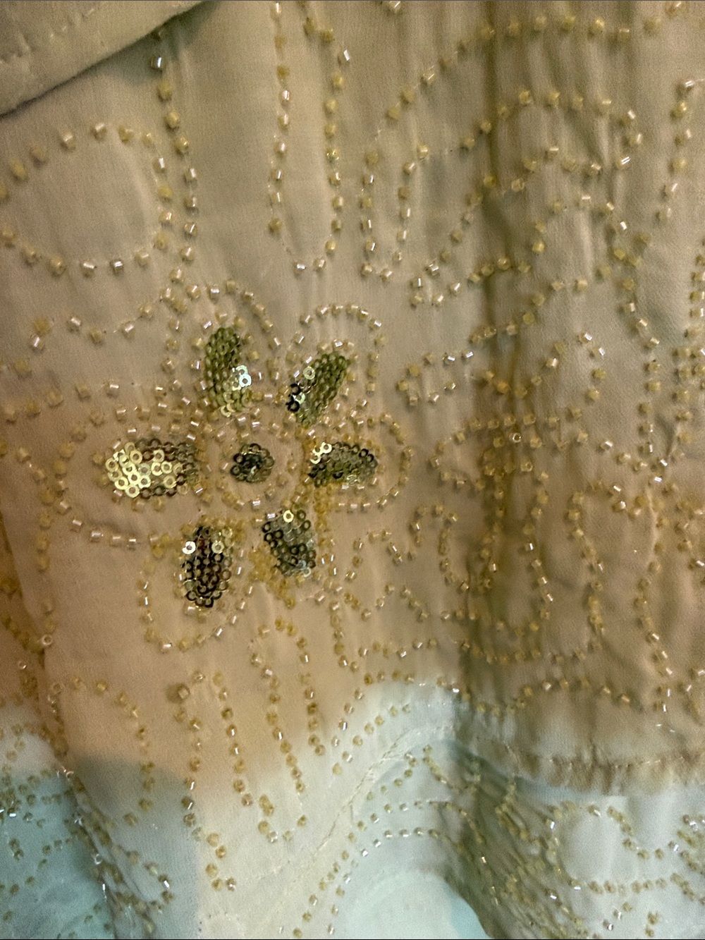 Peppermayo Olive Green Beaded Mini Dress - Picture 2 of 6
